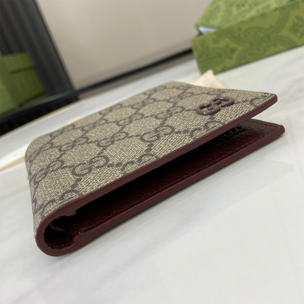 Brown interior GG bi-fold wallet(HIGH-END GRADE)