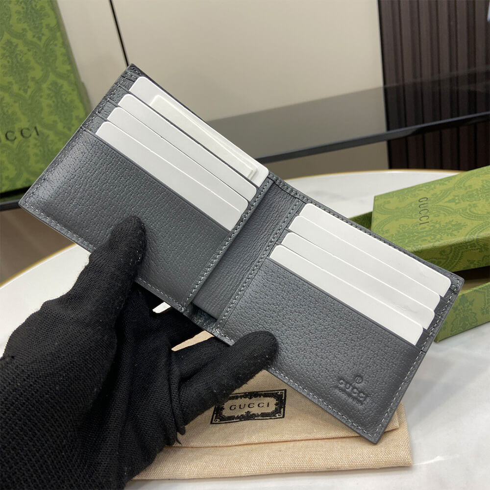 Grey interior GG bi-fold wallet(HIGH-END GRADE)