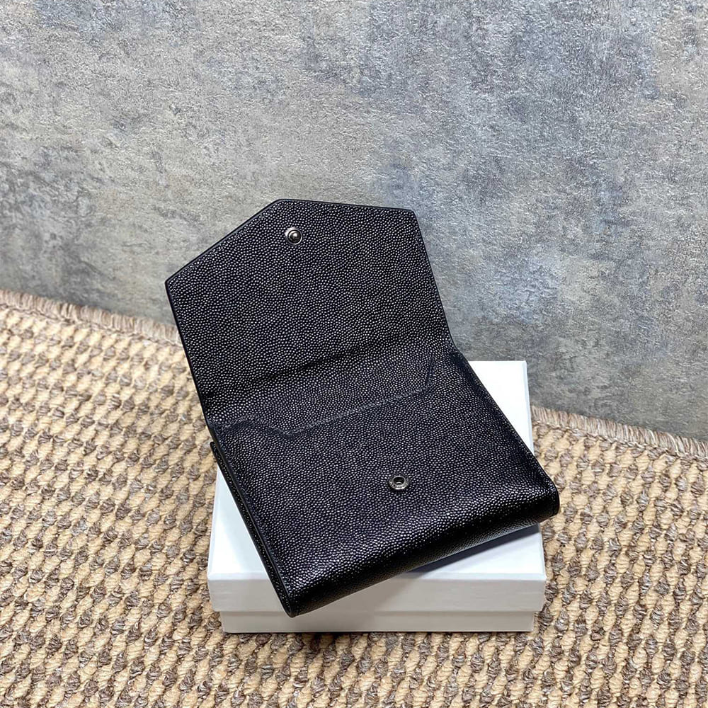 UPTOWN Compact wallet in grain de poudre leather(HIGH-END GRADE)
