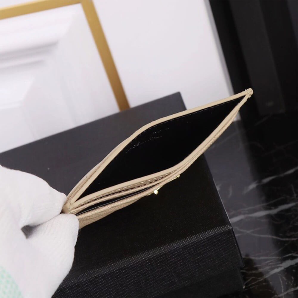 CASSANDRE MATELASS?? card case in grain de poudre leather(HIGH-END GRADE)