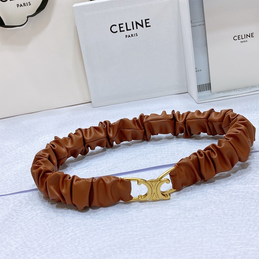 Ce1i*e Triomphe belt camel leather