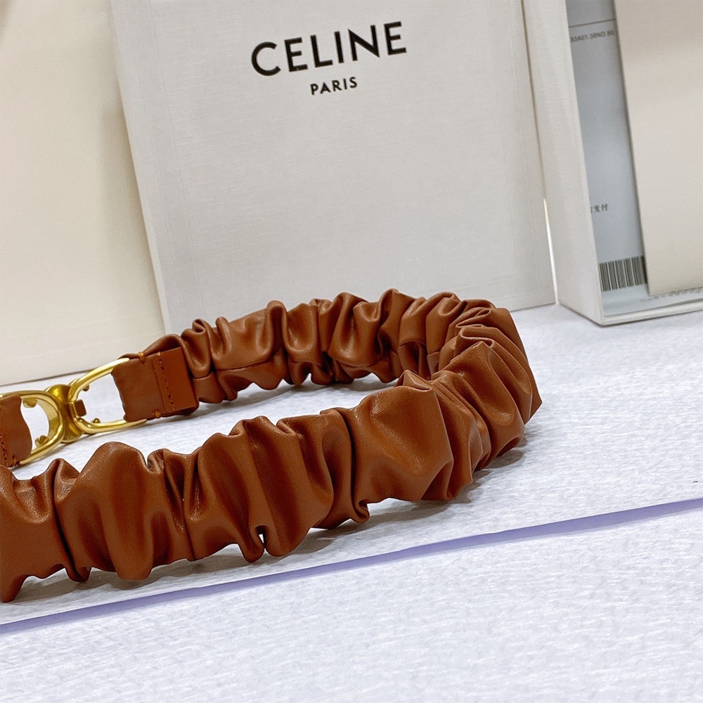 Ce1i*e Triomphe belt camel leather