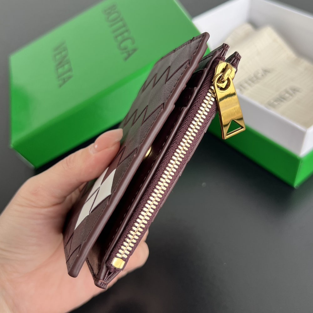 B0tt*ga Ven*ta Intrecciato Small Bi-Fold Wallet(HIGH-END GRADE)
