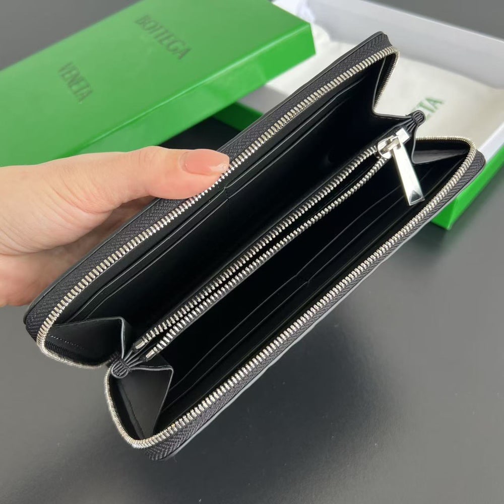 B0tt*ga Ven*ta Intrecciato Piccolo Zip Around Wallet(HIGH-END GRADE)