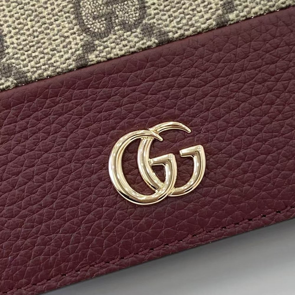 Gvc*1 Bi-color GG Marmont small wallet(HIGH-END GRADE)