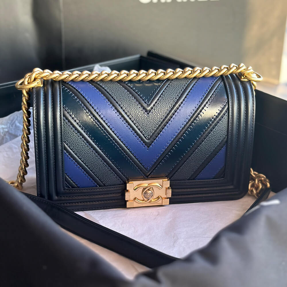 Chevron Boy Ch**el Handbag