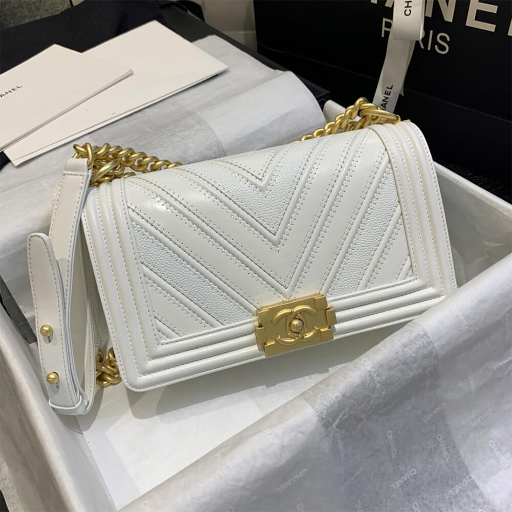 Chevron Boy Ch**el Handbag