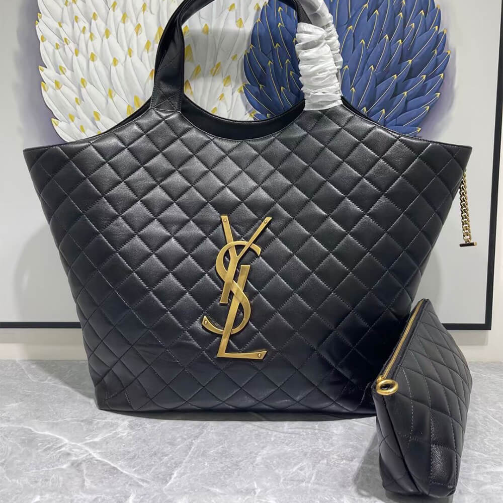 Y51 ICARE MAXI SHOPPING BAG IN QUILTED LAMBSKIN