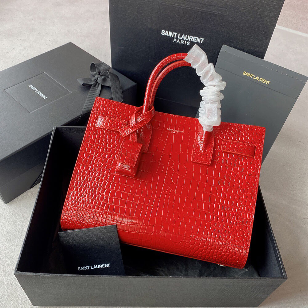 Y51 SAC DE JOUR BABY IN CROCODILE-EMBOSSED