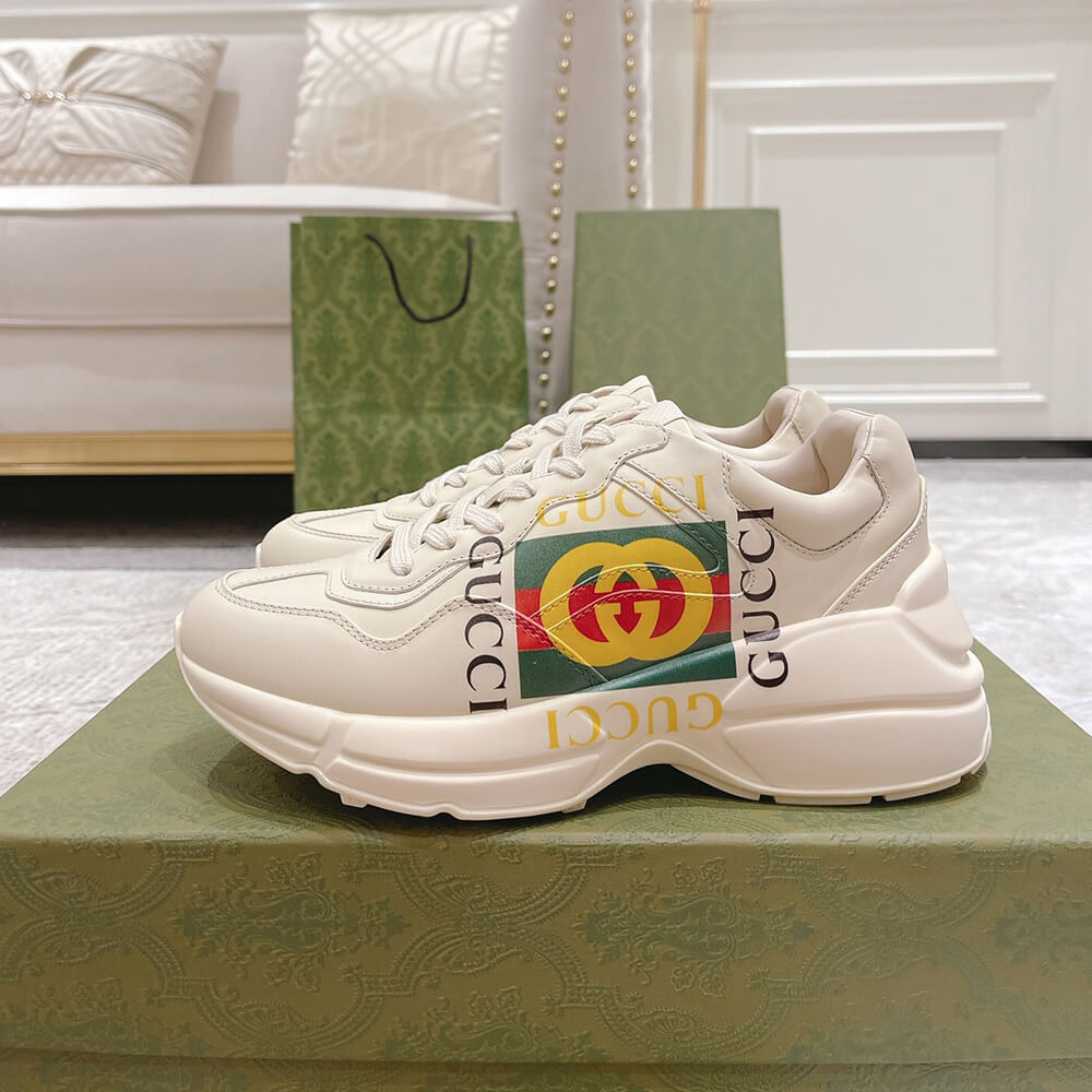 Rhyton Gvc*1 logo leather sneaker