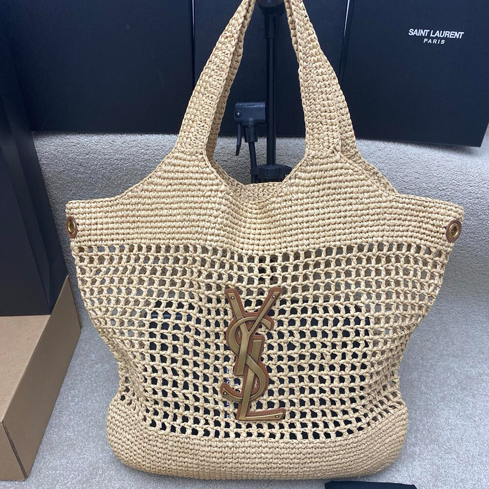 Y51 ICARE SHOPPING BAG IN RAFFIA(HIGH-END GRADE)