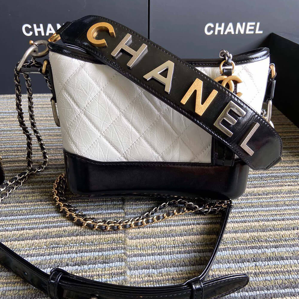 Ch**el Calfskin Quilted Small Gabrielle Hobo