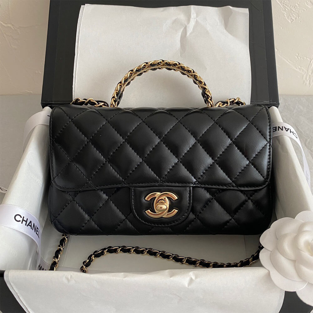 Ch**el Mini Flap With Top Handle