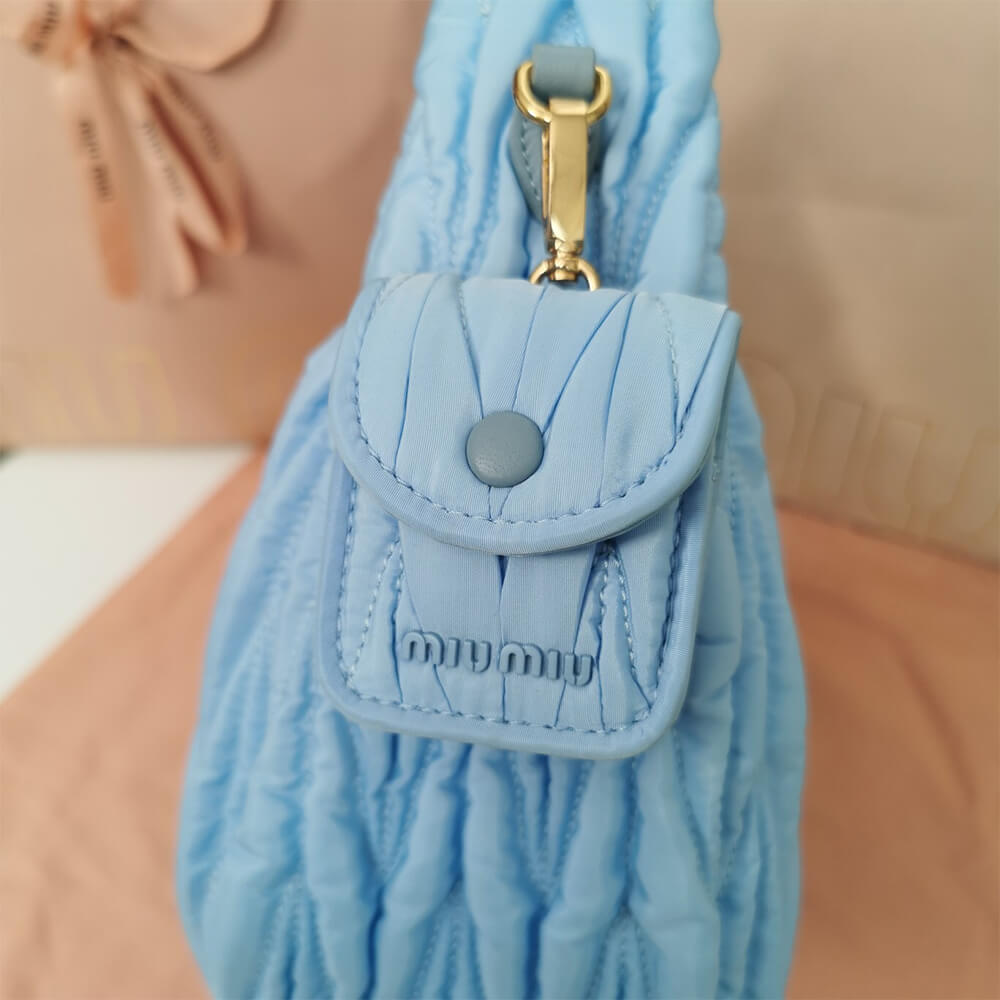 M1v wander matelasse regenerated nylon hobo bag