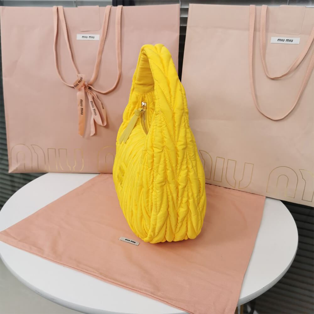 M1v wander matelasse regenerated nylon hobo bag