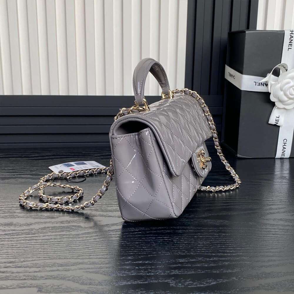 Ch**el Mini Classic Handbag With Top Handle
