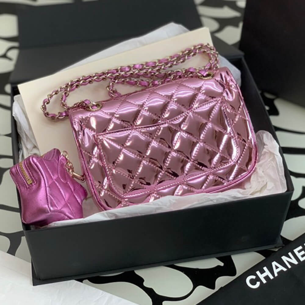 Ch**el MINI FLAP BAG(HIGH-END GRADE)
