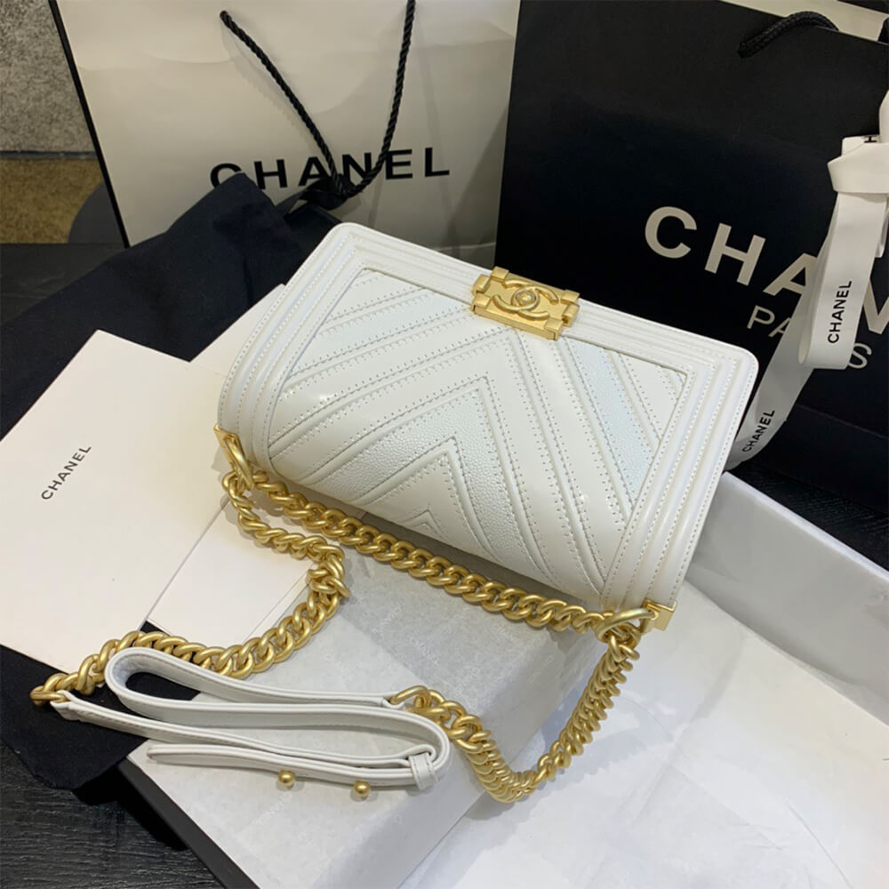 Chevron Boy Ch**el Handbag