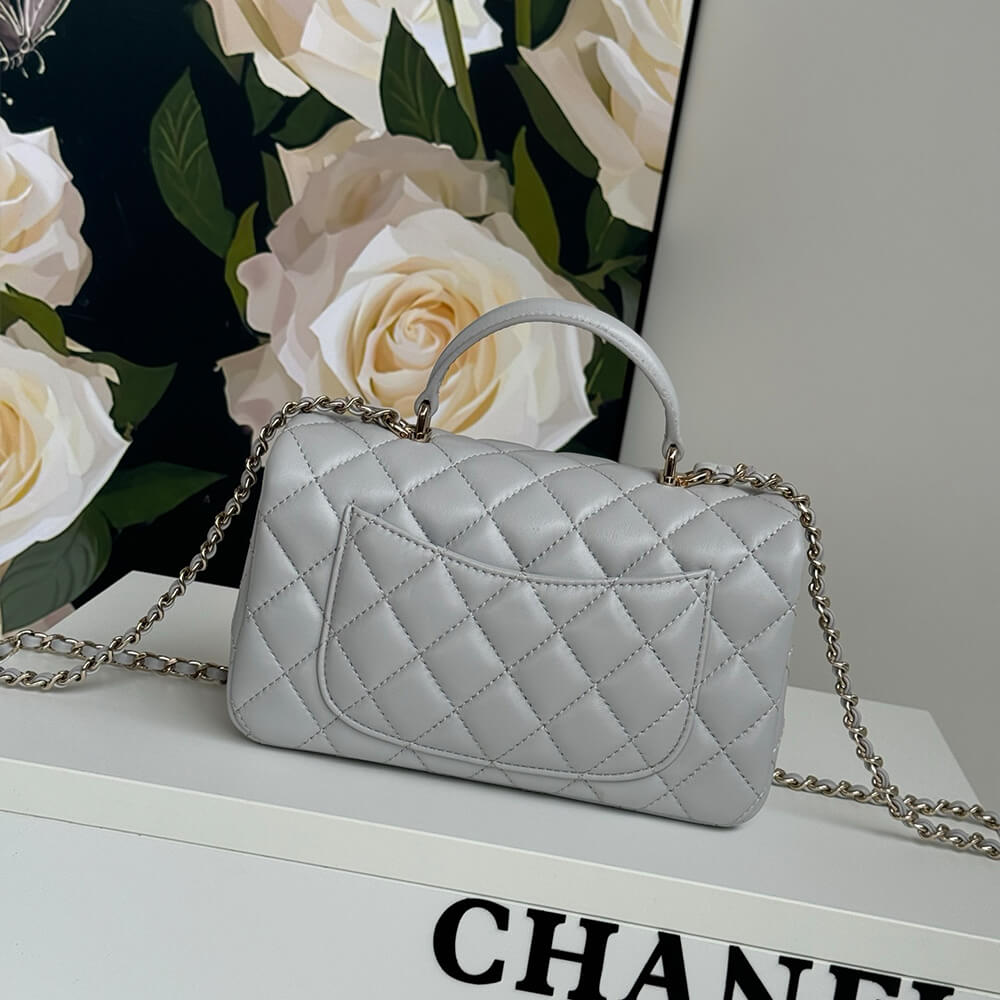Ch**el Mini Classic Handbag With Top Handle