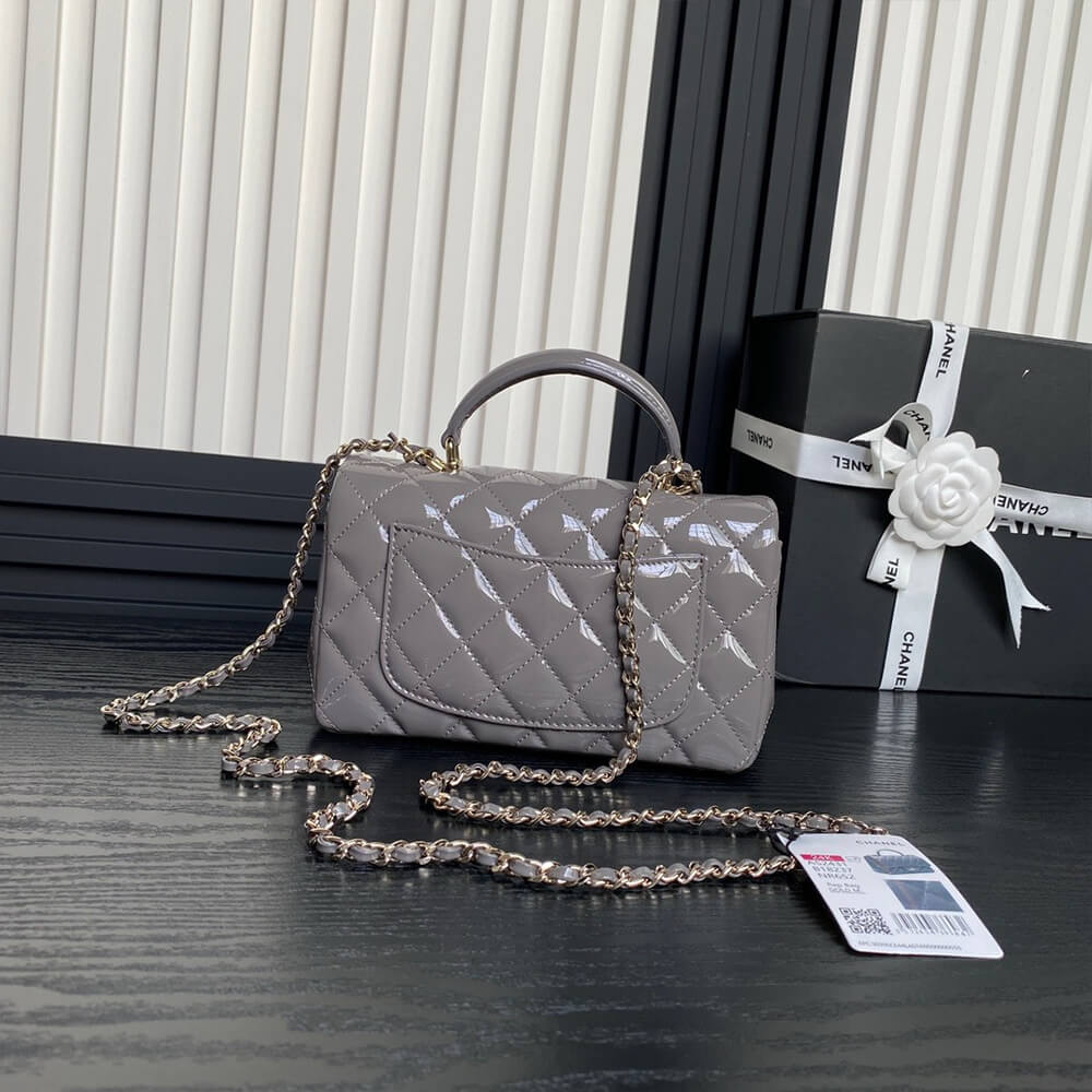 Ch**el Mini Classic Handbag With Top Handle