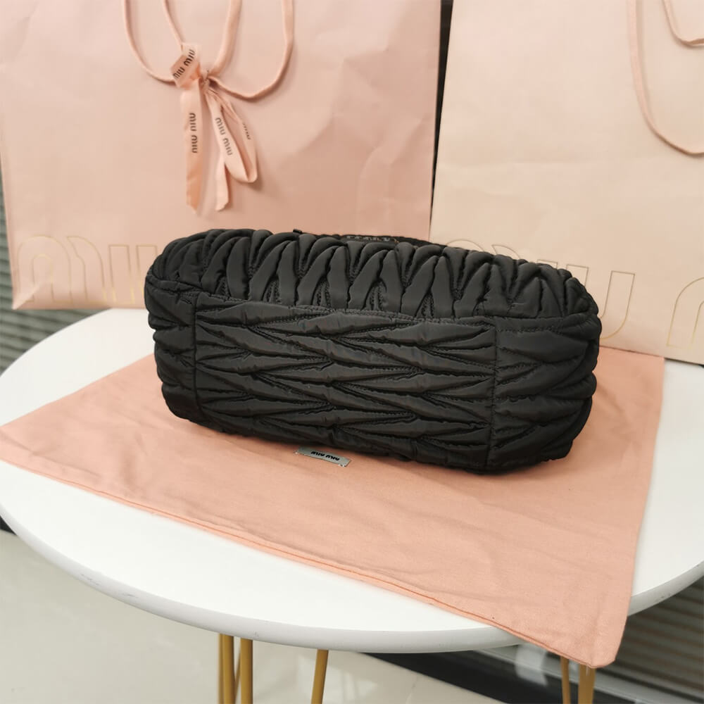M1v wander matelasse regenerated nylon hobo bag
