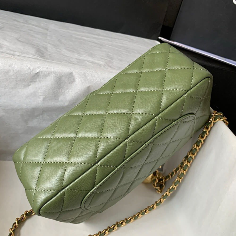 Ch**el Pearl Crush Mini Rectangular Flap