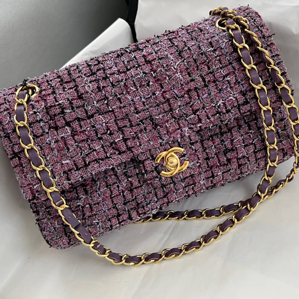 Ch**el Tweed Medium Classic Flap Bag