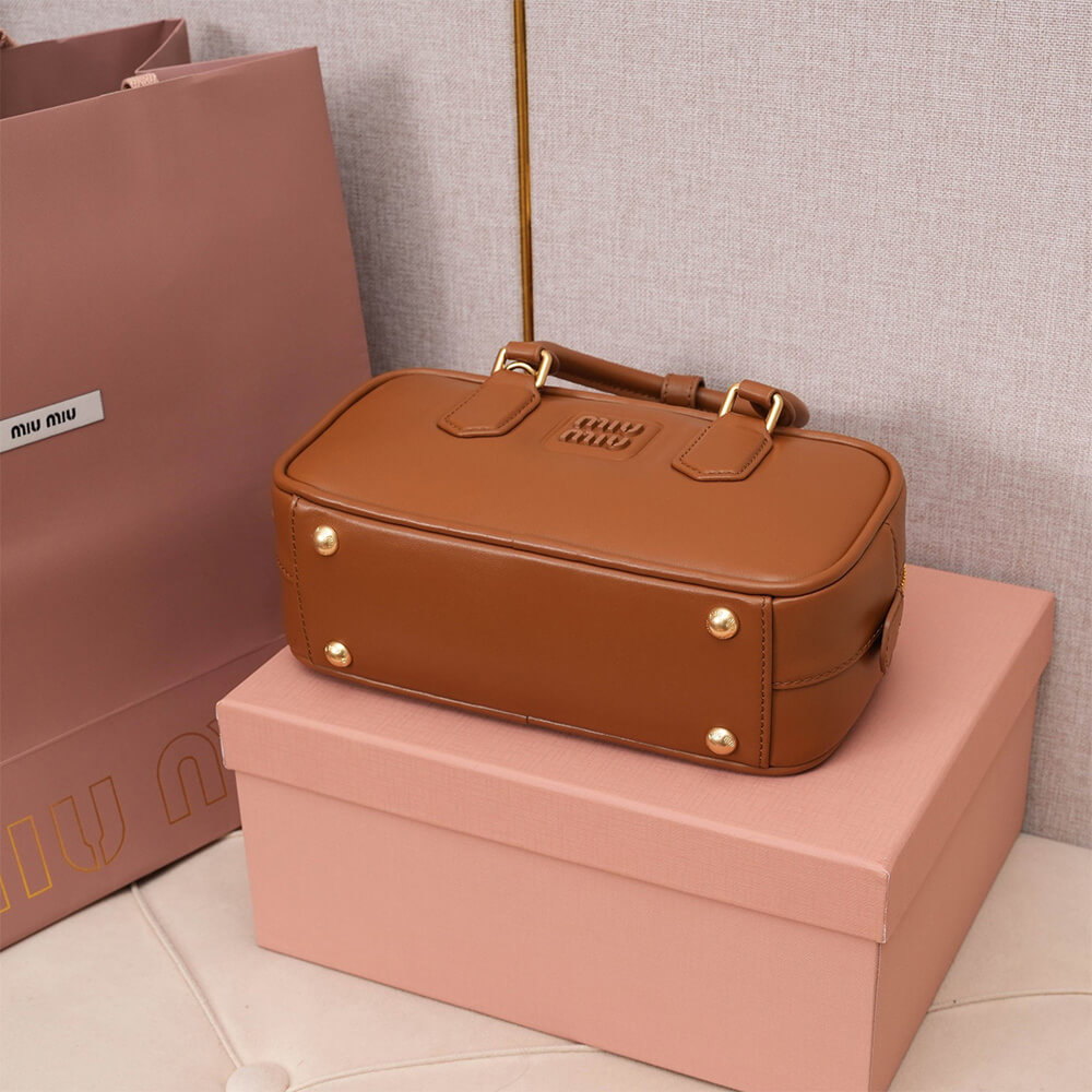 M1um1u Medium Arcadie Leather Bag(HIGH-END GRADE)