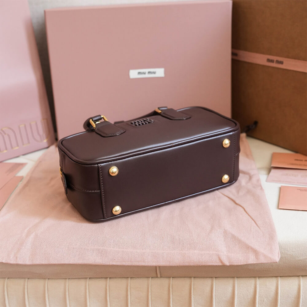 M1um1u Medium Arcadie Leather Bag(HIGH-END GRADE)