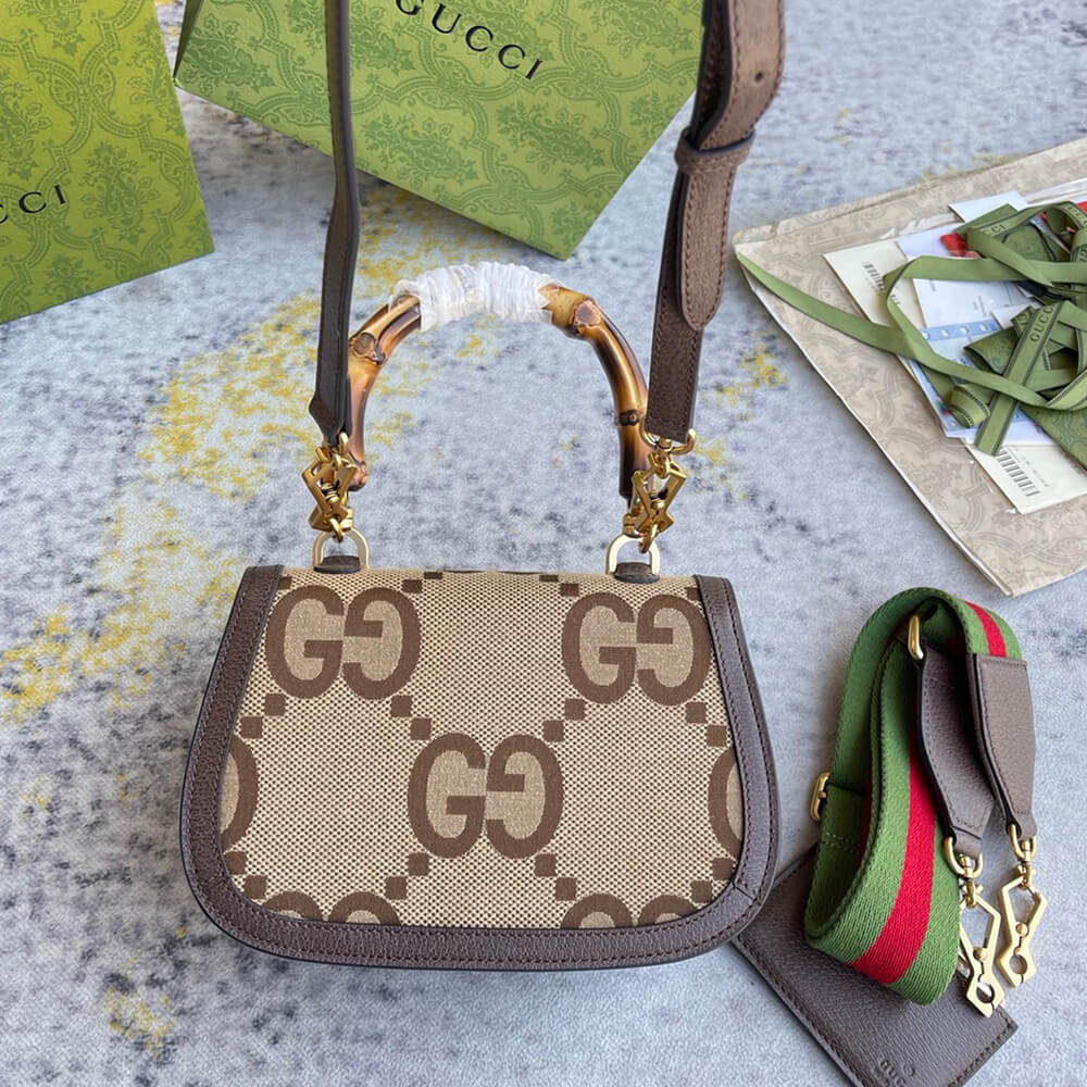 Gvc*1 BAMBOO 1947 JUMBO GG SMALL TOP HANDLE BAG