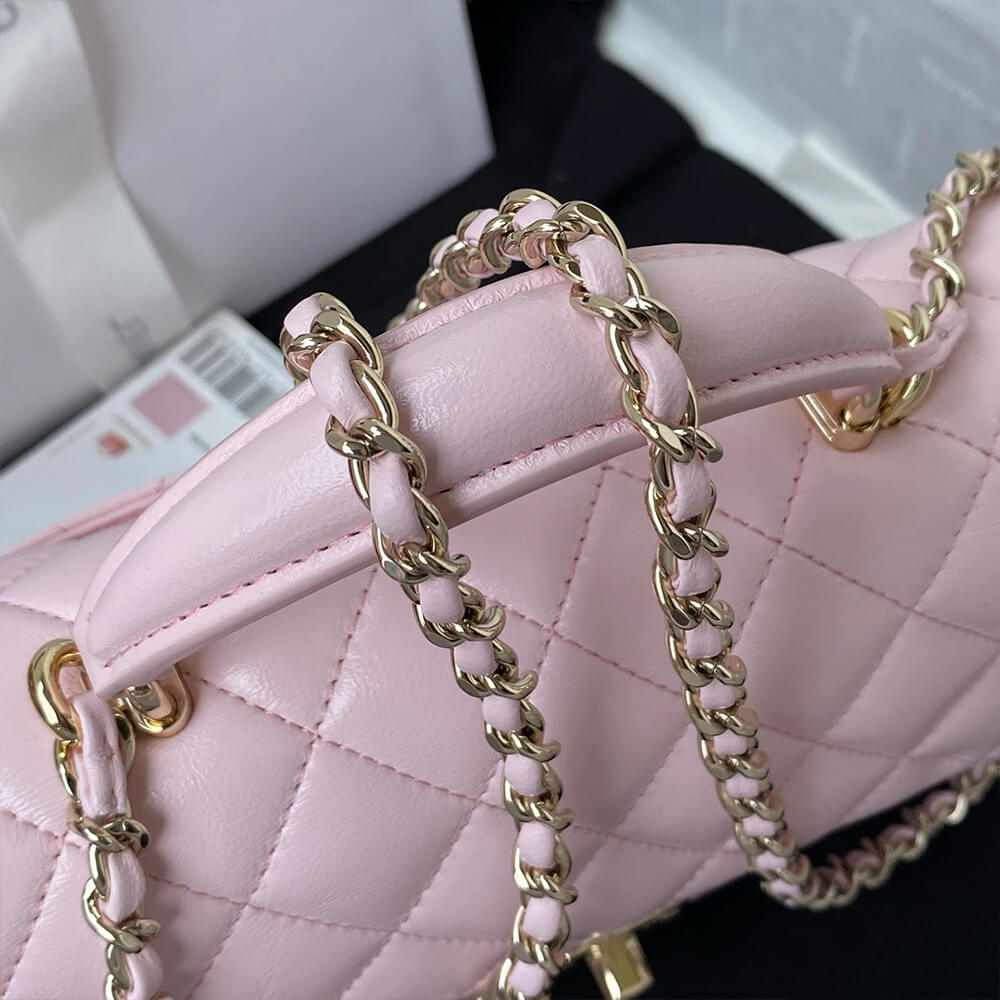 Ch**el Mini Classic Handbag With Top Handle