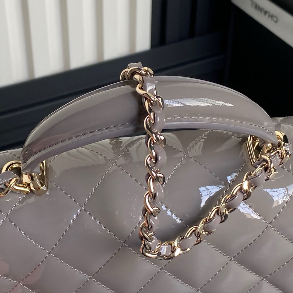 Ch**el Mini Classic Handbag With Top Handle