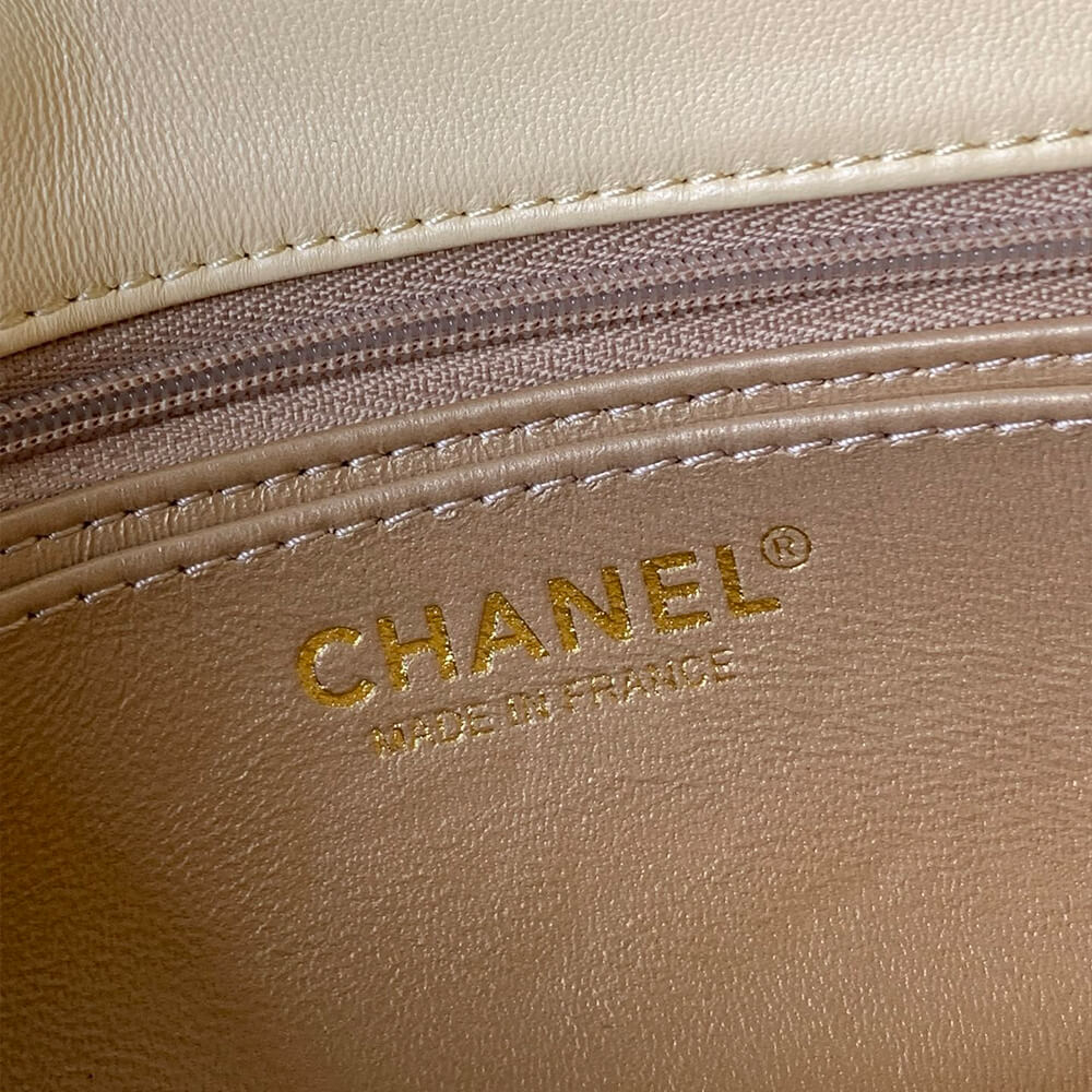 Ch**el Pearl Crush Mini Rectangular Flap