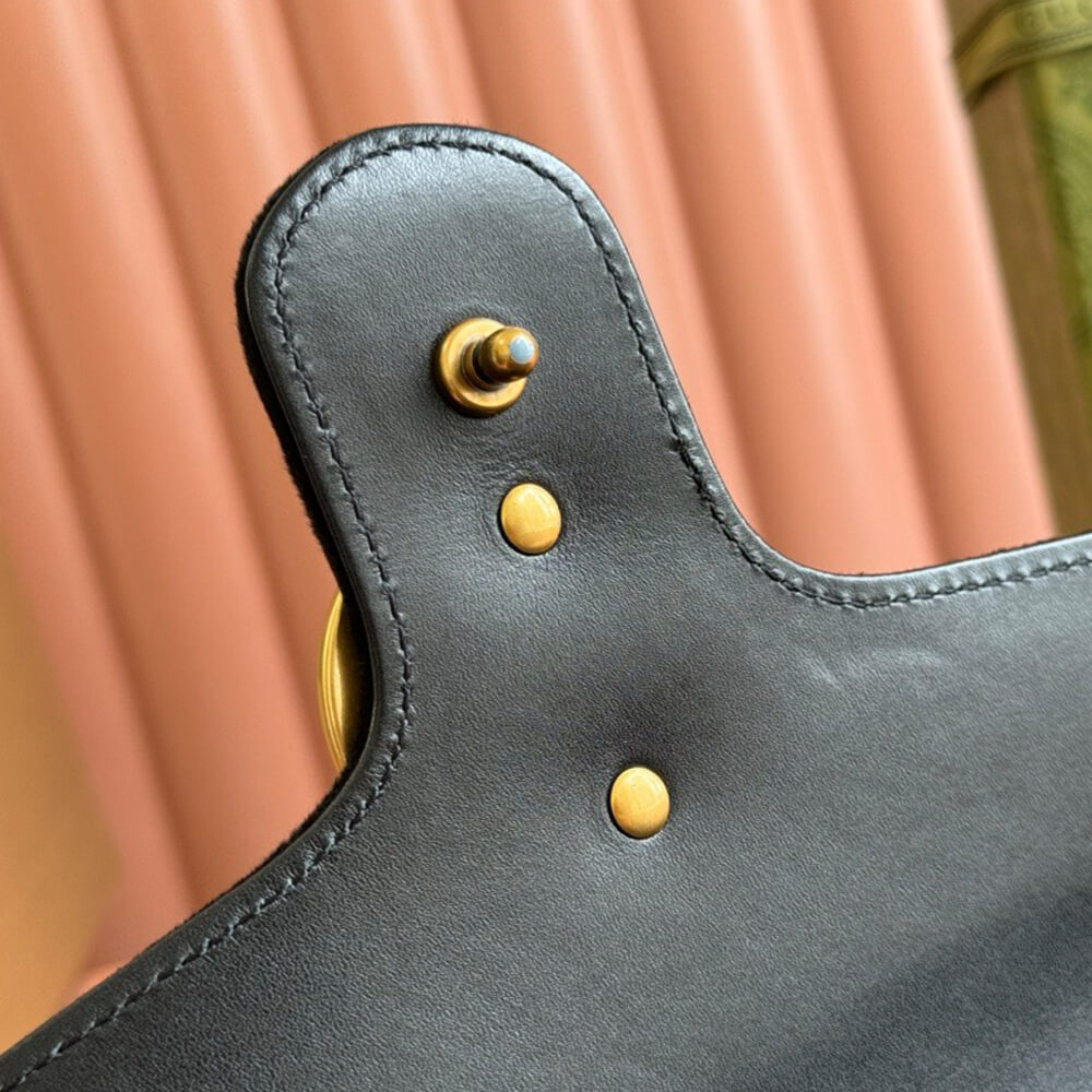 GG Velvet Small Marmont shoulder bag