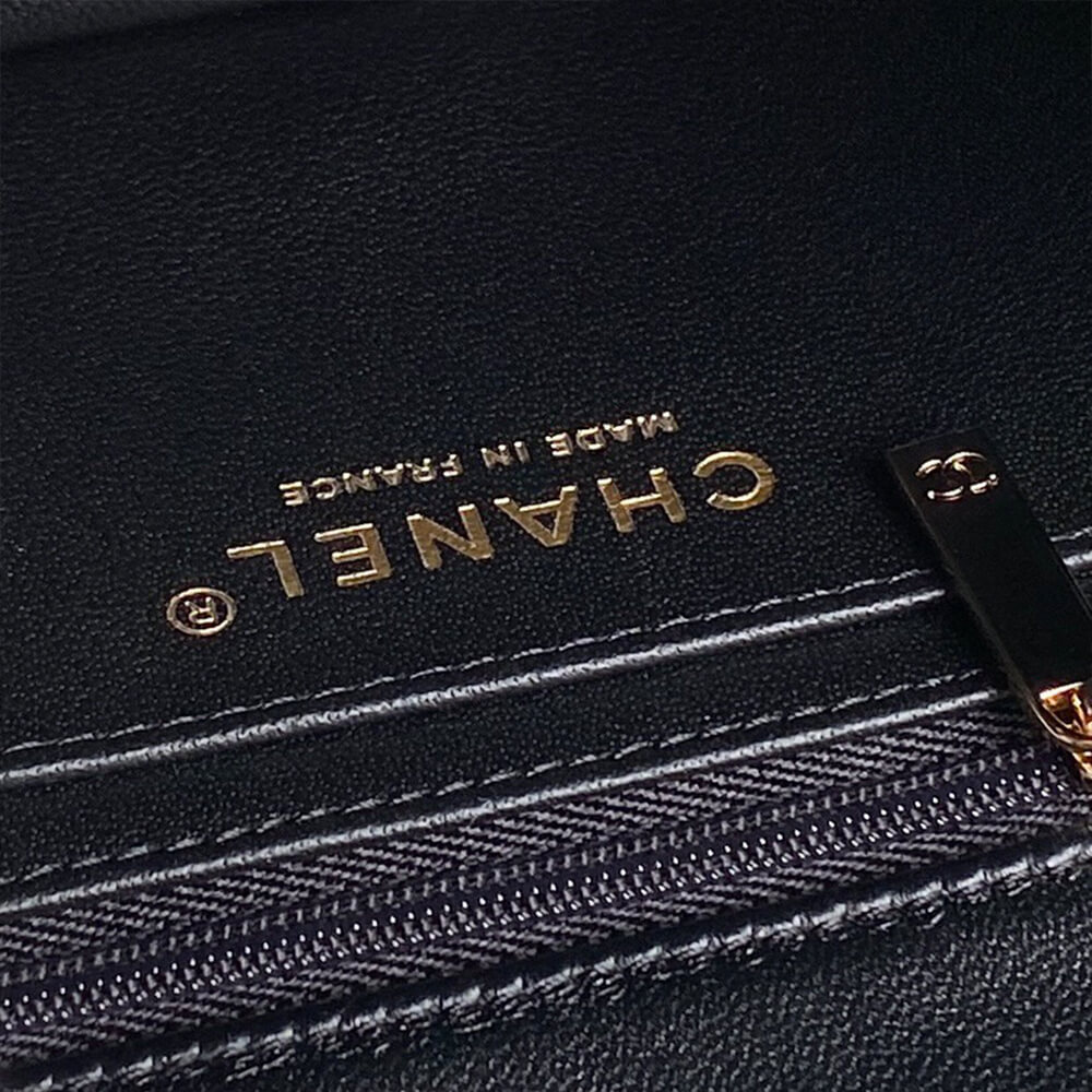 Ch**el Mini Classic Handbag With Top Handle