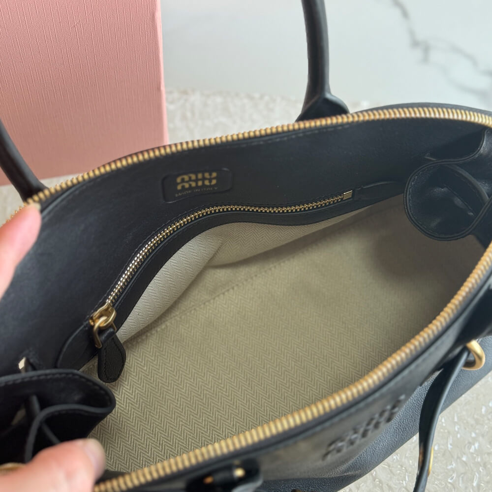 M1um1u Aventure nappa leather top-handle bag(HIGH-END GRADE)