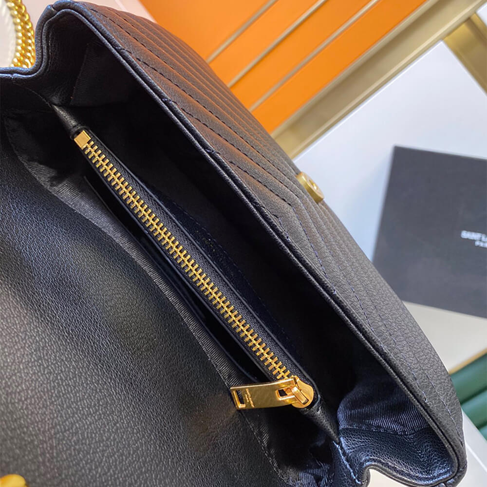 Sa1nt Lau*nt College quilted-leather satchel bag