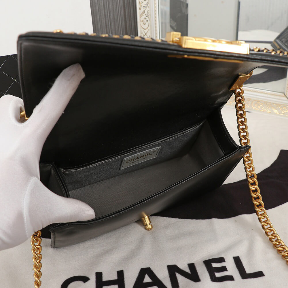 Ch**el Top Handle Boy Handbag(HIGH-END GRADE)