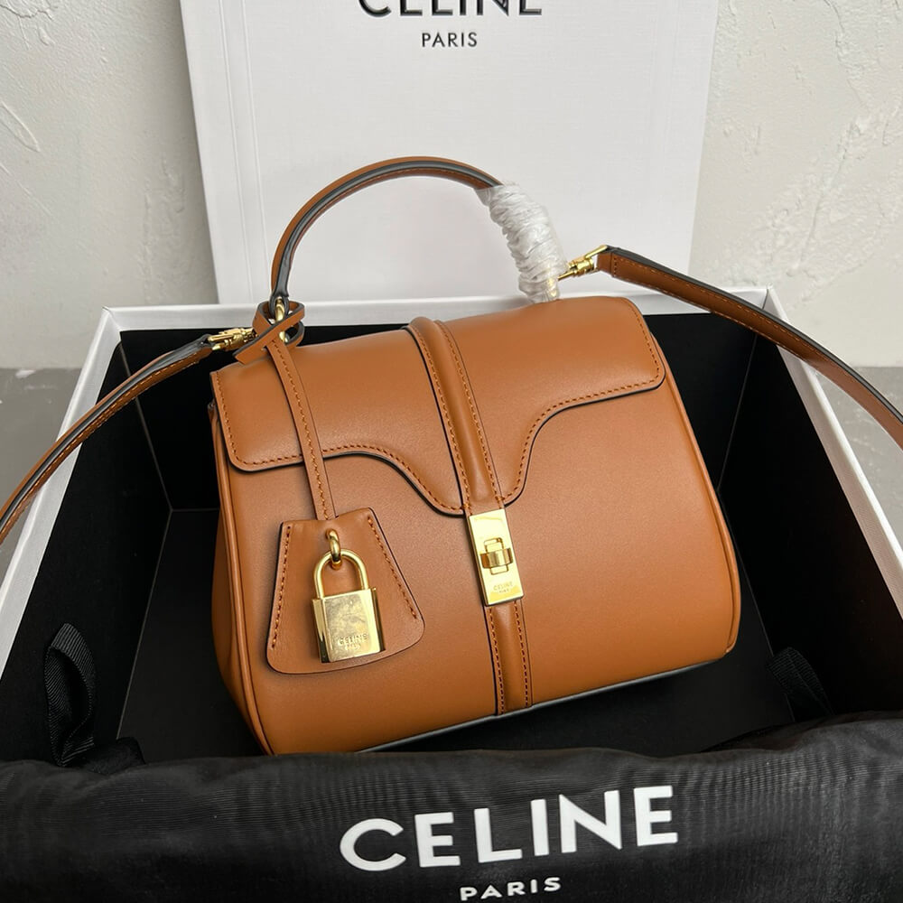 Ce1i*e MINI 16 IN SATINATED CALFSKIN(high-end grade)