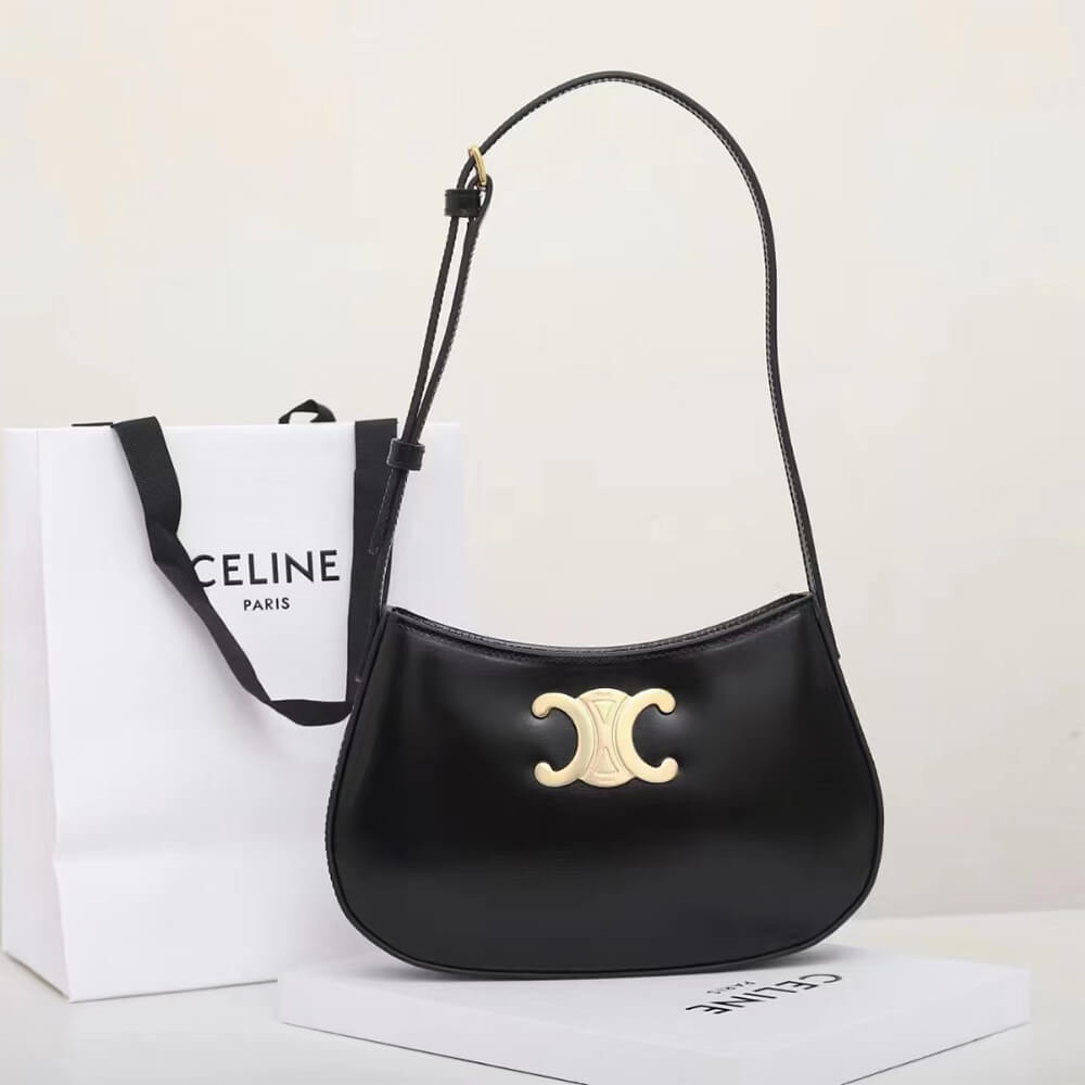 Ce1i*e MEDIUM TILLY BAG in shiny calfskin