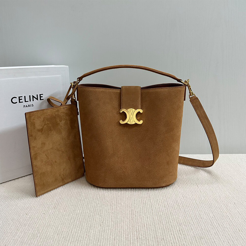 Ce1i*e MEDIUM L0visE BAG in SUEDE CALFSKIN