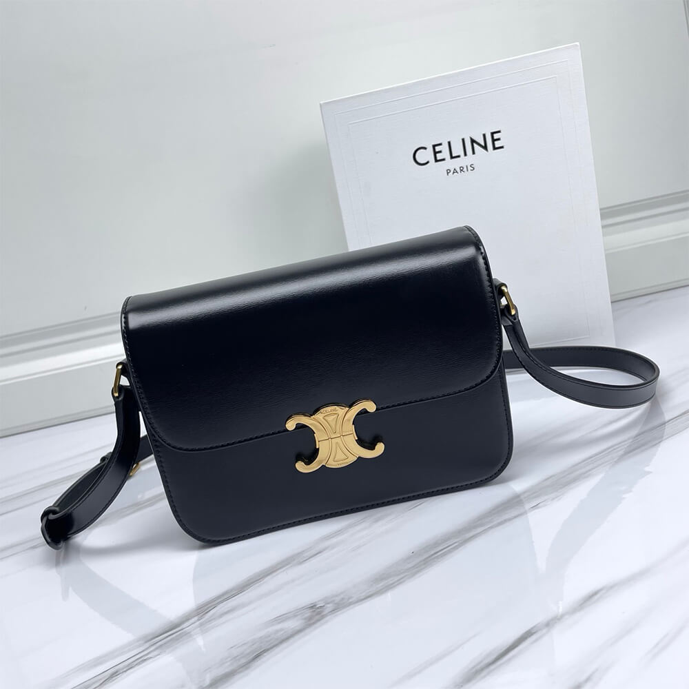 Ce1i*e CLASSIQUE TRIOMPHE BAG IN SHINY CALFSKIN(high-end grade)