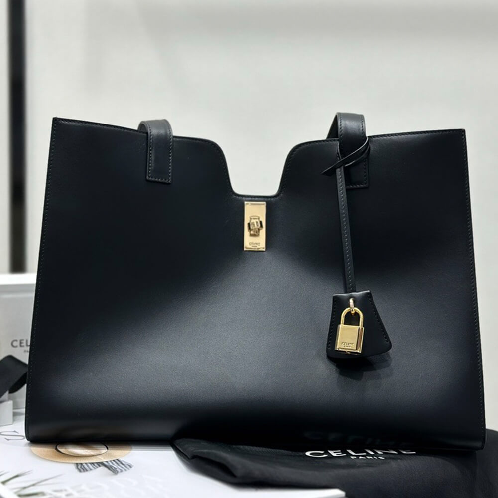 Ce1i*e CABAS 16 IN S*pPLE SMOOTH CALFSKIN