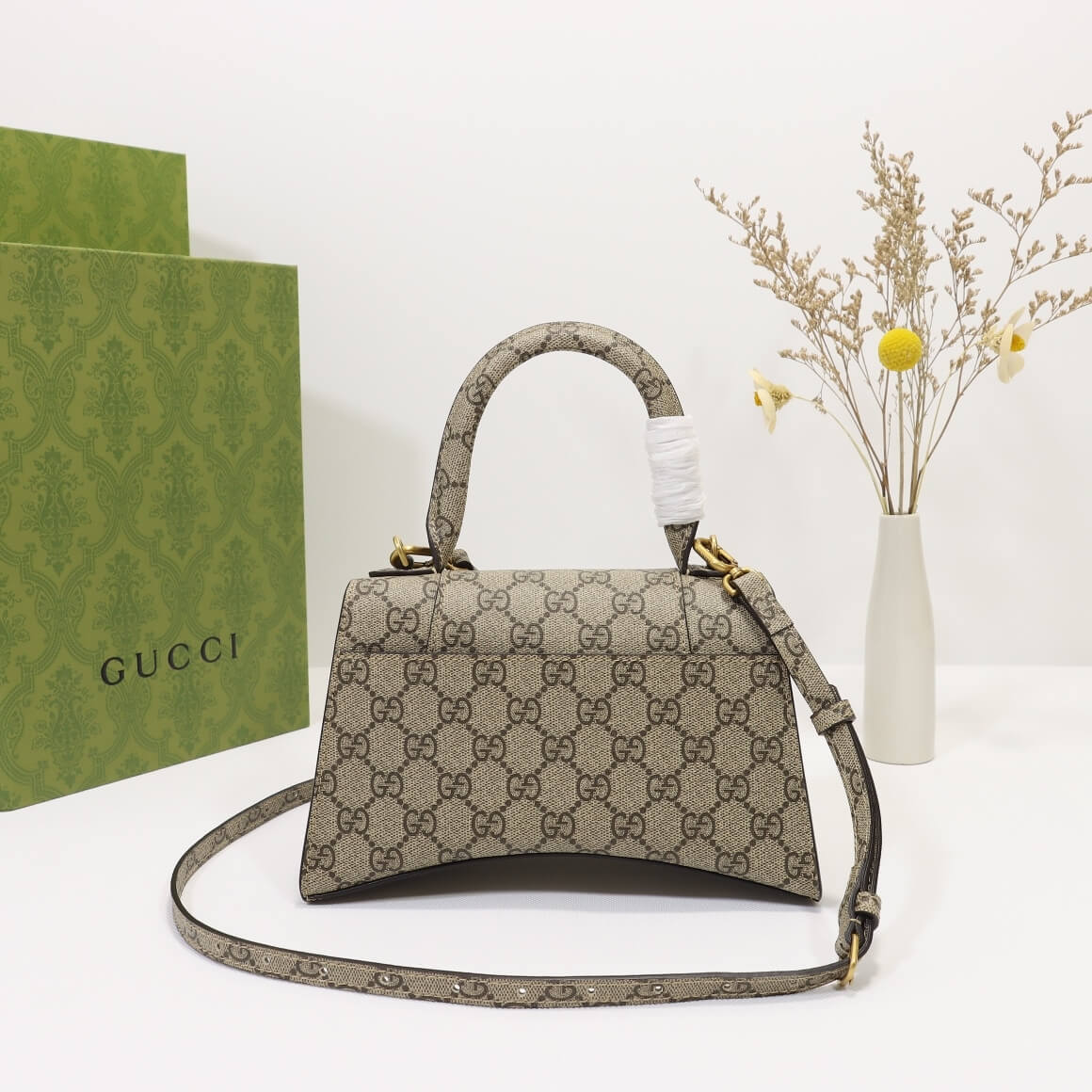 Gvc*1 x Ba1en*iaga Small Hourglass Bag