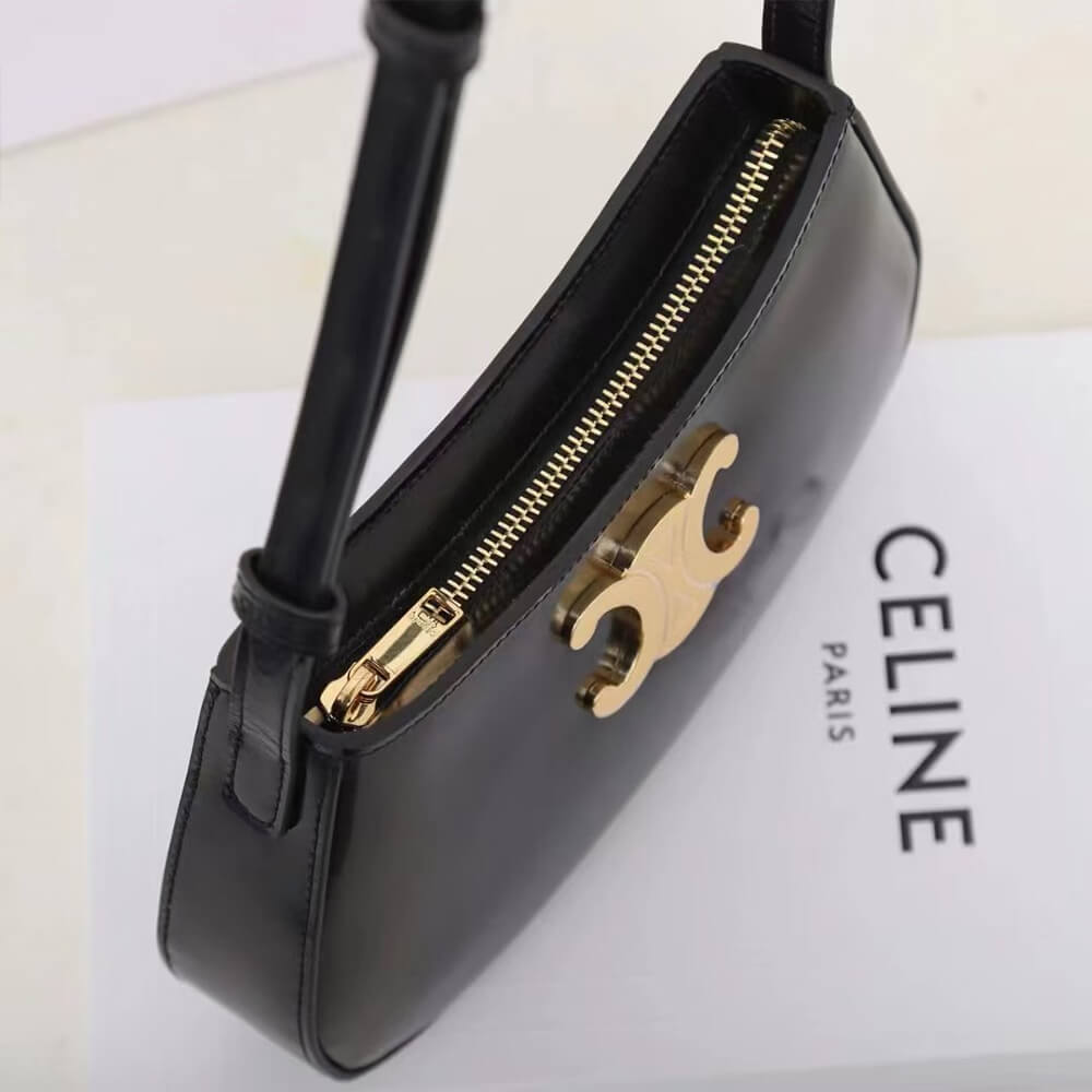 Ce1i*e MEDIUM TILLY BAG in shiny calfskin