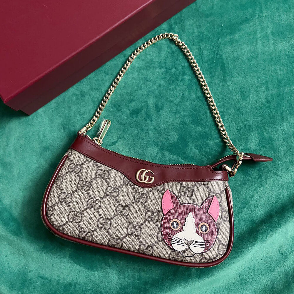 GG mini bag with cat detail