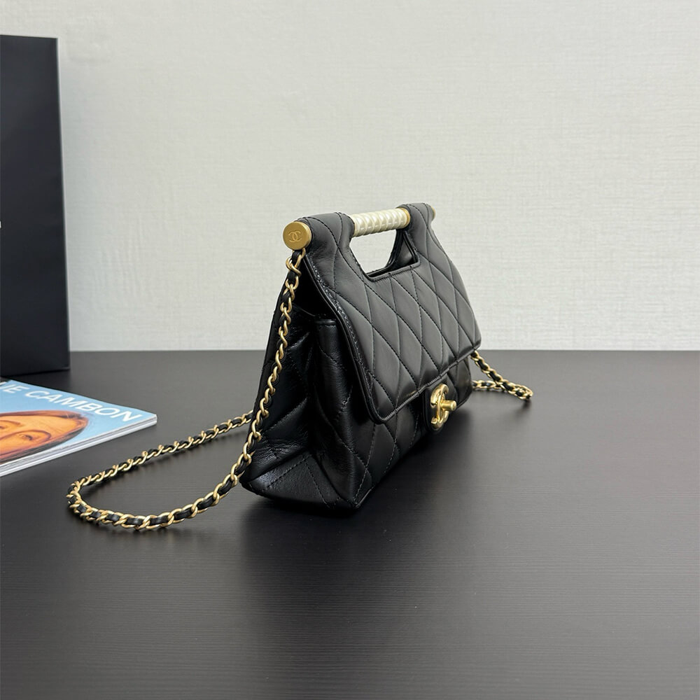 Ch**el Flap Bag With Top Handle(HIGH-END GRADE)