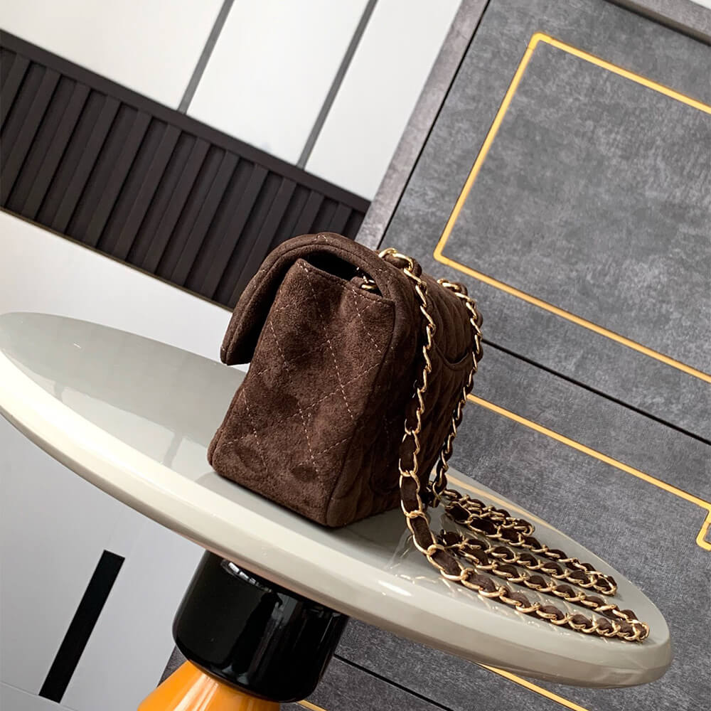Ch**el SUEDE MINI FLAP BAG(HIGH-END GRADE)