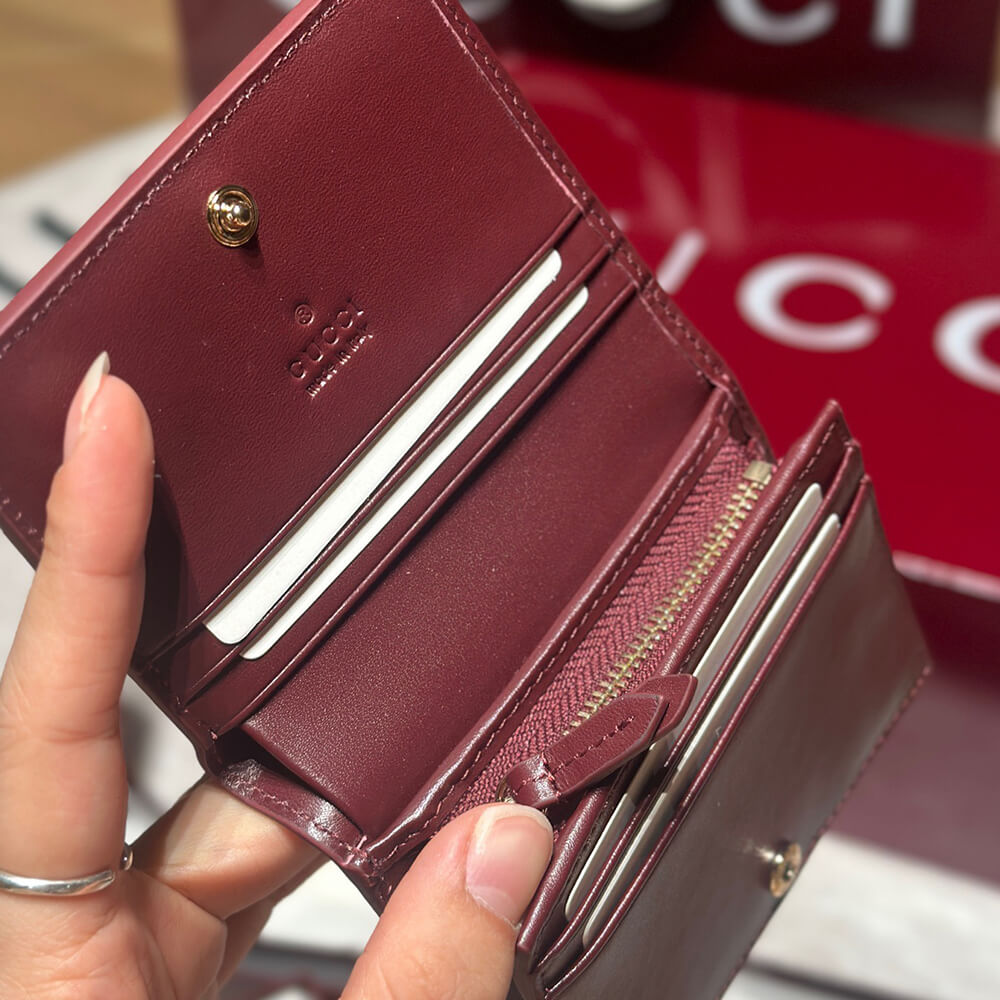 GG mini wallet with dog detail