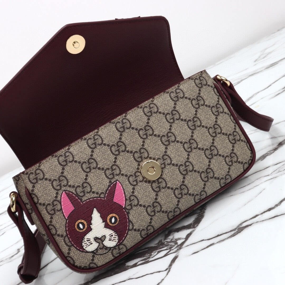 GG mini shoulder bag with cat detail